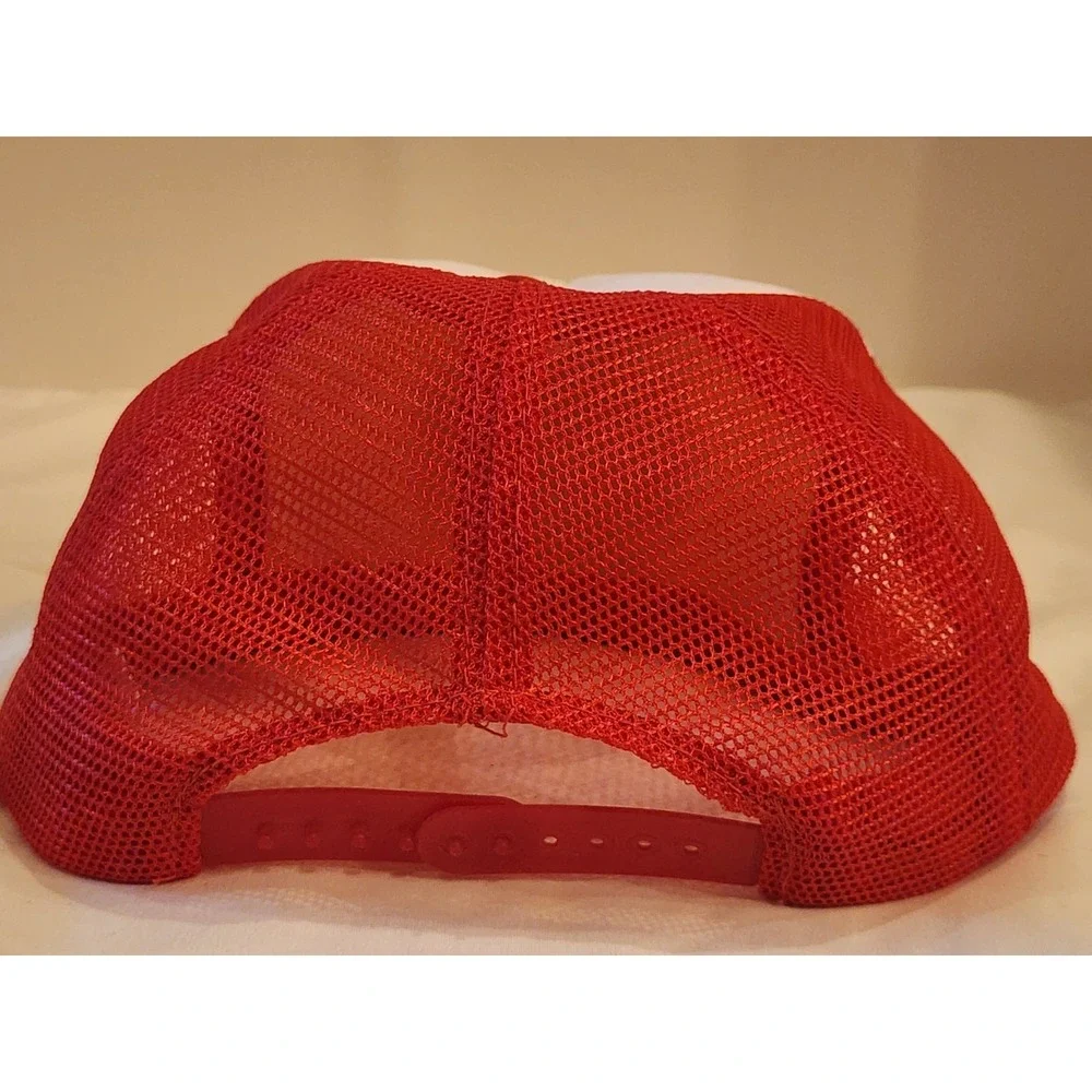 Vtg Honolulu Hawaii Fire‎ Department Snapback Trucker Hat Cap Red 90s
